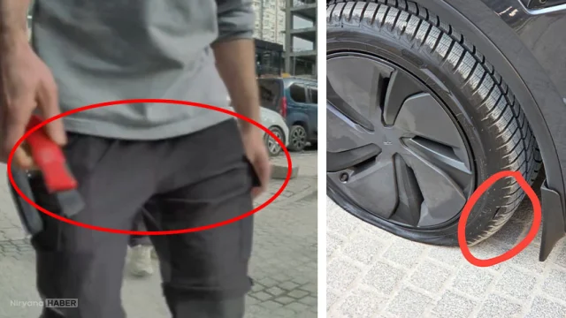 Şehrin ortasında güpegündüz vandallık! Araç için kameraya takıldılar 