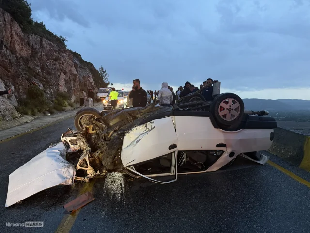 Muğla'da korkutan kaza: Takla atan otomobildeki 5 kişi yaralandı