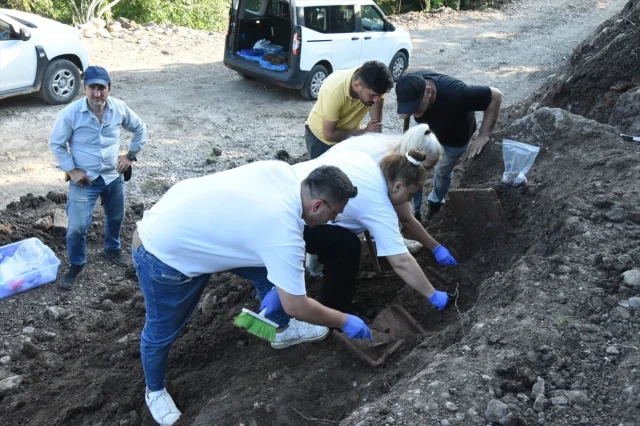 Ordu'da Tarihi Mezarlara Rastlandı Yol Çalışması Yeni Bir Boyut Kazandı