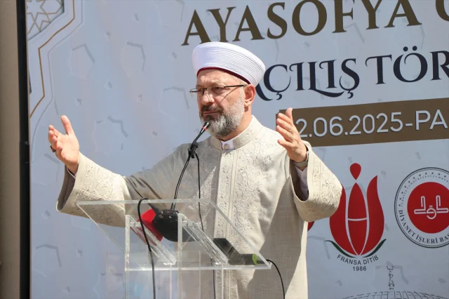 Fransa'da Ayasofya Camii Açıldı: Erbaş'tan Birlik ve Hoşgörü Mesajı