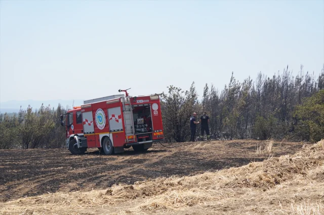 Tekirdağ'da Orman Yangını Söndürme Çalışmaları Sürüyor