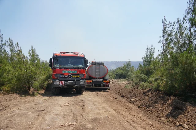 Tekirdağ'da Orman Yangını Söndürme Çalışmaları Sürüyor