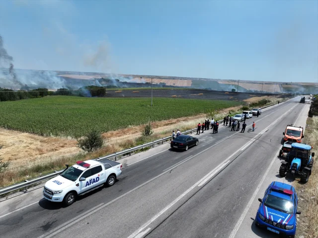 Edirne'de Tarım Arazisinde Büyük Yangın: Müdahale ve Kahramanlıklar