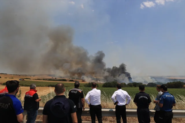 Edirne'de Tarım Arazisinde Büyük Yangın: Müdahale ve Kahramanlıklar