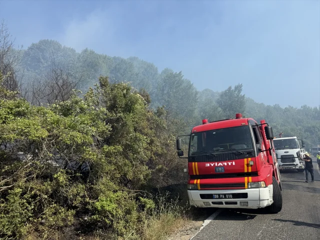Tekirdağ'da Buğday Tarlasında Çıkan Yangın Kontrol Altına Alındı