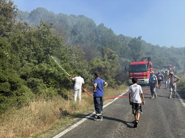 Tekirdağ'da Buğday Tarlasında Çıkan Yangın Kontrol Altına Alındı