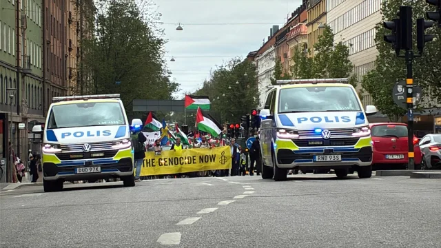 İsveç'te Filistin İçin Büyük Protesto Yürüyüşü Düzenlendi