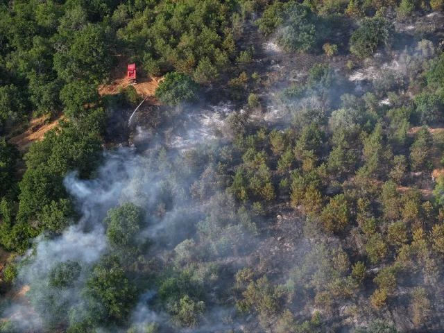 Edirne'nin Lalapaşa İlçesinde Orman Yangını Kontrol Altına Alındı