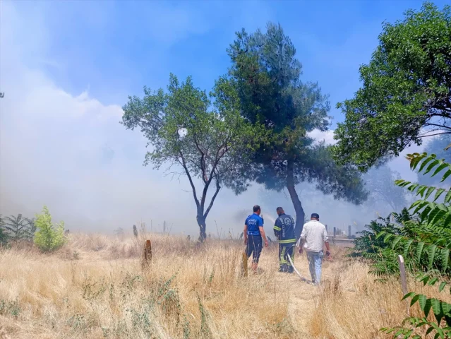 Denizli Çivril'de Mezarlık Yangını: İtfaiyenin Hızlı Müdahal...