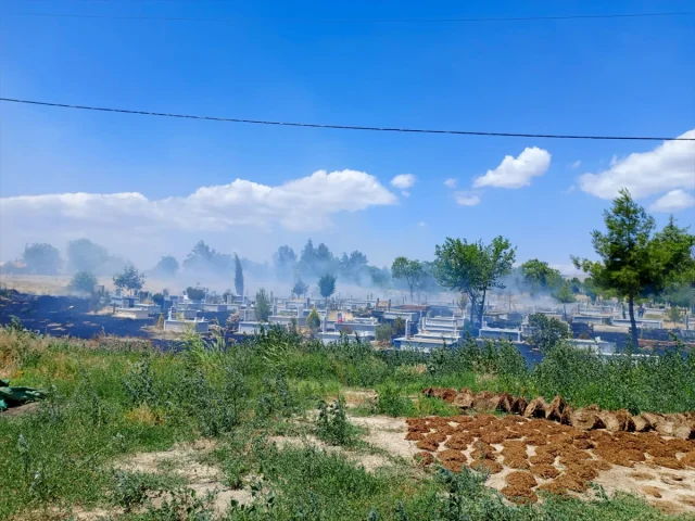 Denizli Çivril'de Mezarlık Yangını: İtfaiyenin Hızlı Müdahalesi Felaketi Önledi