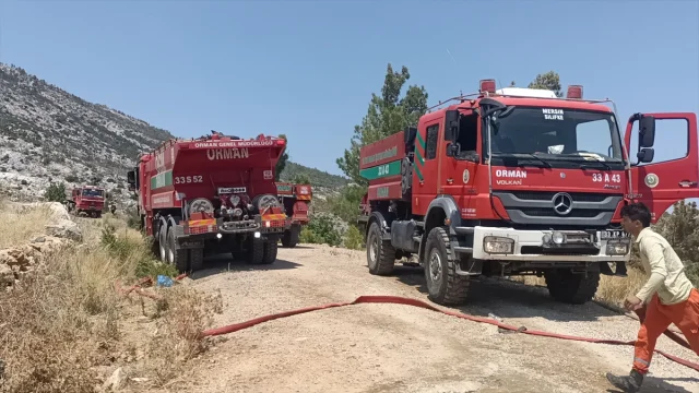 Silifke'de Ağaçlık Alanda Yangın Tehlikesi Tatbikatlarla Kontrol Altına Alındı