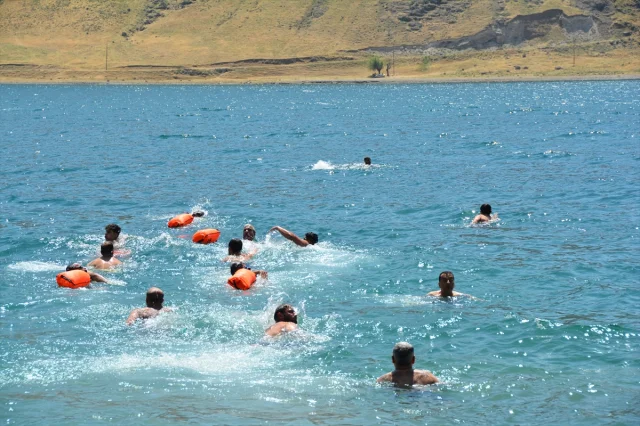 Bitlis'te Van Gölü'nde Kabotaj Bayramı Coşkusuyla Yüzme Etkinliği