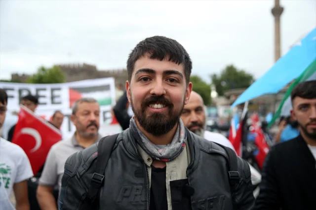 Motosiklet Grubu Gazze'ye Destek İçin Sokağa İndı