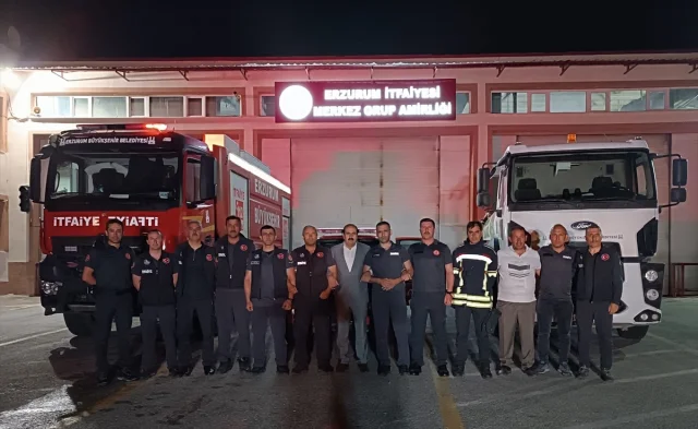Erzurum'dan Hatay'daki Orman Yangınına Destek Ekibi Yola Çık...