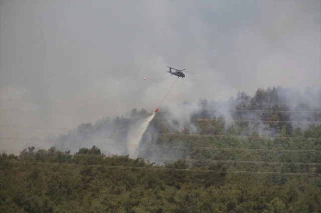Hatay'daki Orman Yangını Kontrol Altına Alınmaya Çalışılıyor