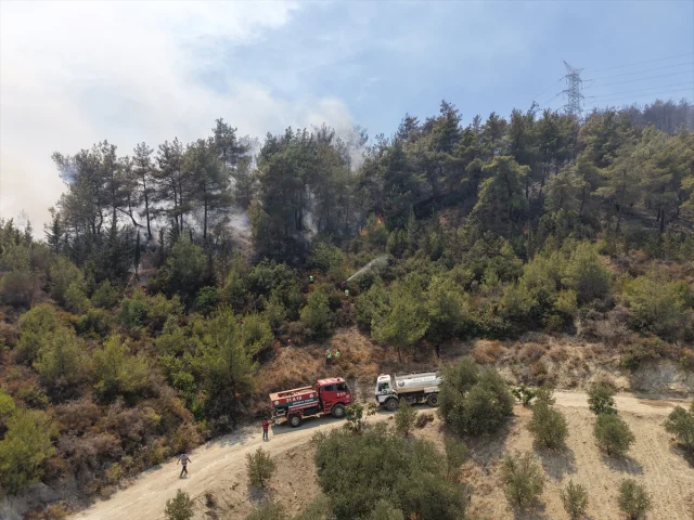 Hatay'daki Orman Yangınlarıyla Mücadele Devam Ediyor