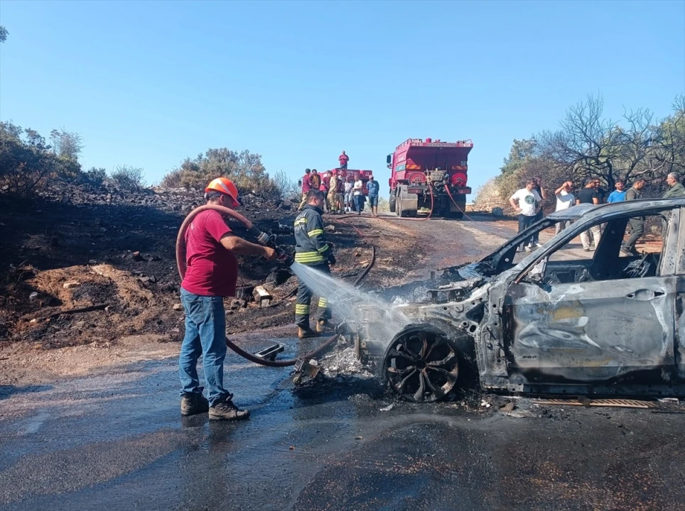 Muğla'da Araçtan Ormana Sıçrayan Yangın Hızla Kontrol Altına Alındı