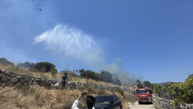 Bodrum'da Tarım Arazisinde Çıkan Yangın Kontrol Altında