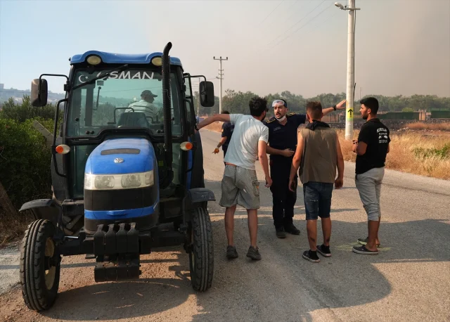 Çeşme'de Başlayan Orman Yangınına Yoğun Müdahale