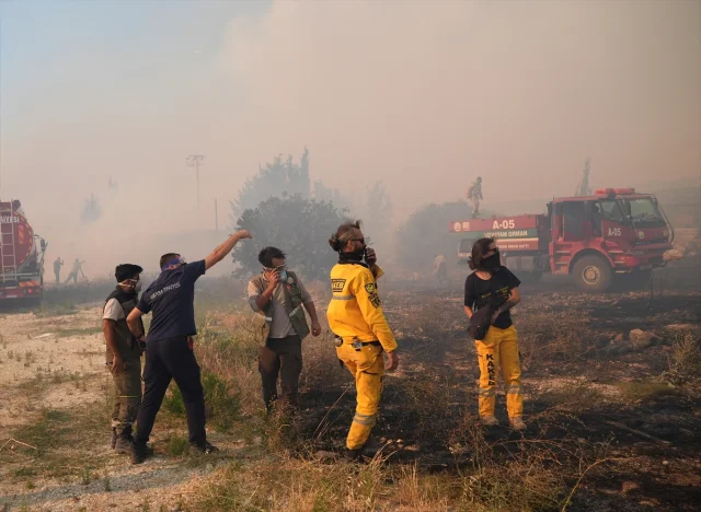 Çeşme'de Başlayan Orman Yangınına Yoğun Müdahale