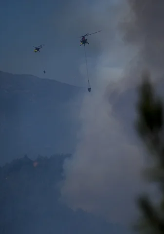 İzmir Ödemiş'teki Orman Yangını İle Mücadele Tüm Hızıyla Sürüyor