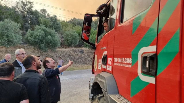 İzmir Ödemiş'teki Orman Yangınına Ev Sahipliği Yapan Yoğun Mücadele