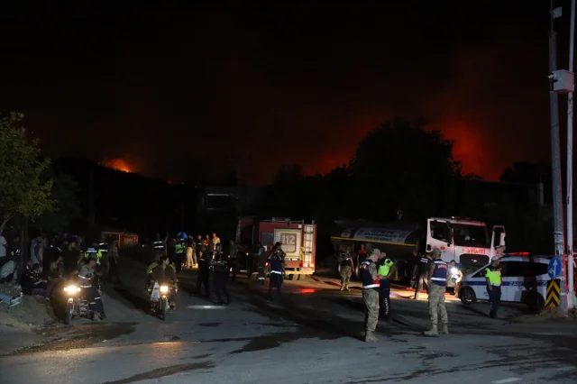 Hatay Dörtyol'da Orman Yangınıyla Mücadele Sürüyor
