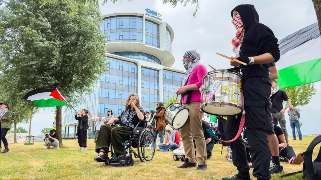 İsrail'in F-35 Parçalarına İhracat Hollanda'da Protesto Edildi