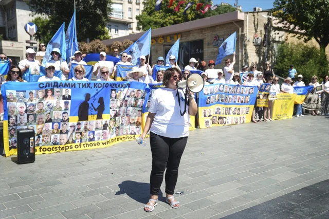 İstanbul'da Ukraynalıların Rus Esirleri İçin Düzenledikleri Protesto Dikkat Çekti
