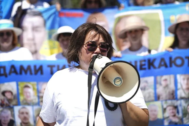 İstanbul'da Ukraynalıların Rus Esirleri İçin Düzenledikleri Protesto Dikkat Çekti