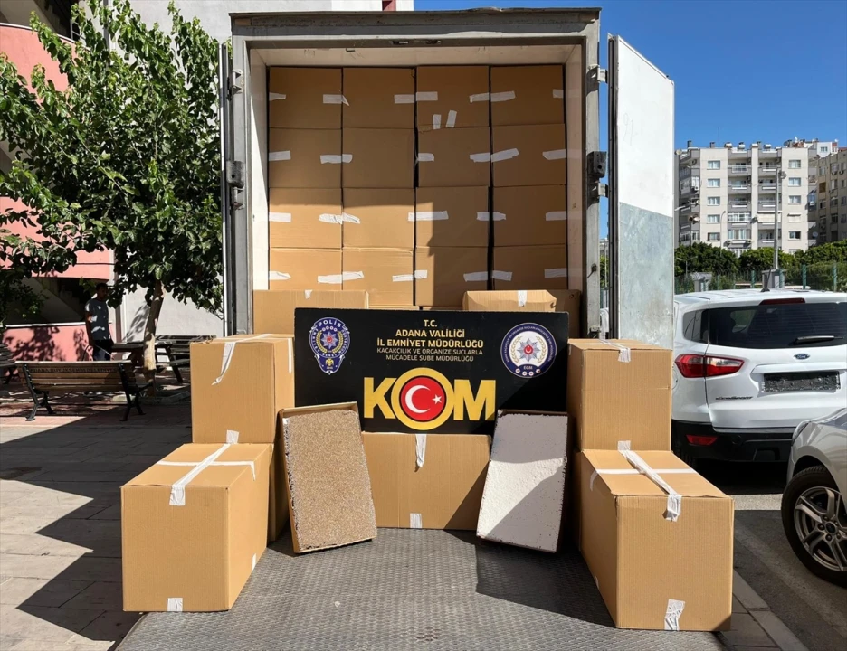 Adana'da Dev Kaçakçılık Operasyonu Beş Milyondan Fazla Makaron Ele Geçirildi