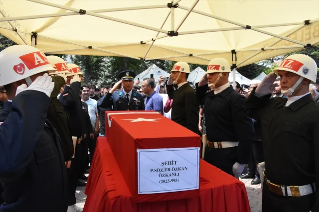 Aksaray'da Şehit Piyade Sözleşmeli Er Özkan Özkanlı Son Yolc...