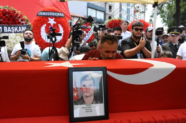 Aksaray'da Şehit Piyade Sözleşmeli Er Özkan Özkanlı Son Yolculuğuna Uğurlandı