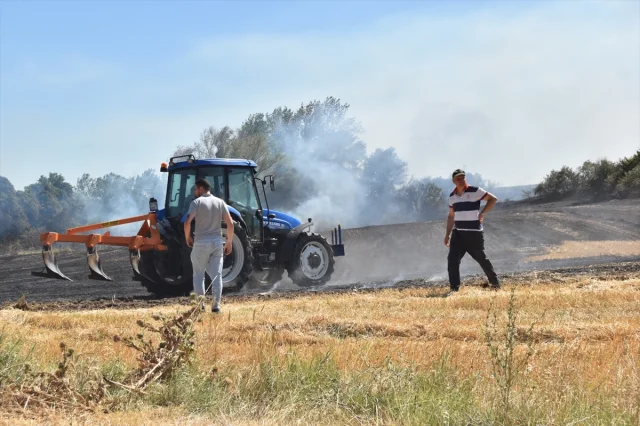 Kırklareli'nde Tehlike Anız Yangınıyla Geldi