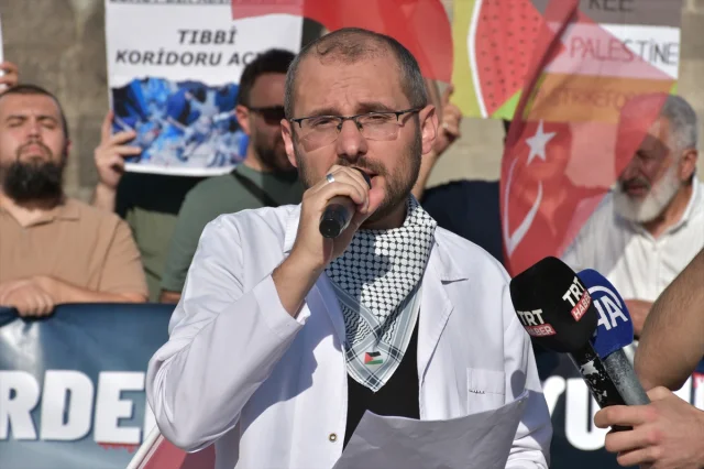 Erzurum'da Sağlık Çalışanlarından Gazze İçin 87 Haftalık Protesto Yürüyüşü