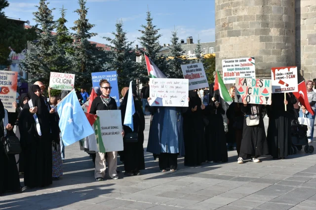 Erzurum'da Sağlık Çalışanlarından Gazze İçin 87 Haftalık Protesto Yürüyüşü