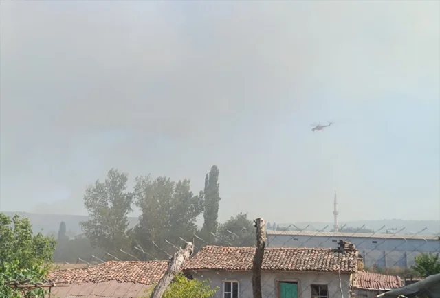 Edirne'de Orman Yangınıyla Mücadelede Hava ve Kara Ekibi Seferber