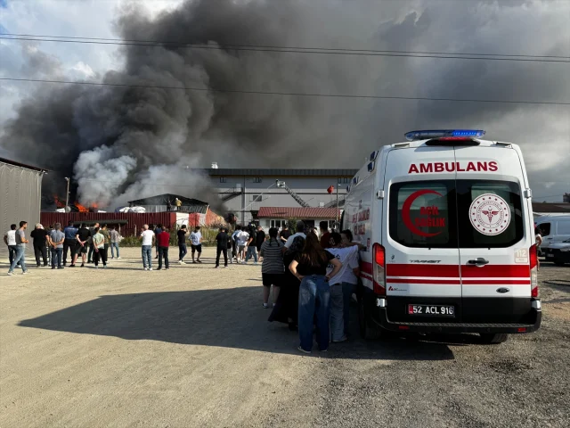 Ordu'da Geri Dönüşüm Tesisinde Büyük Yangın: Ekipler Seferber Oldu