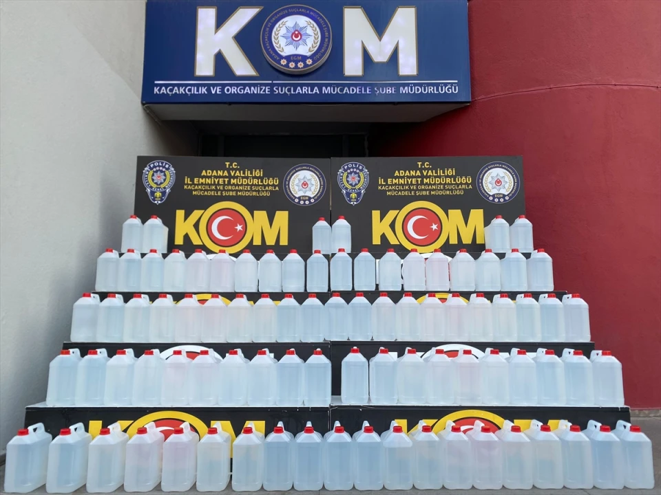 Adana'da Kaçakçılara Darbe: 800 Litre Etil Alkol Ele Geçirildi