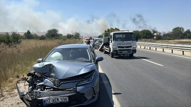Edirne'deki Anız Yangını Kontrol Altına Alınıyor