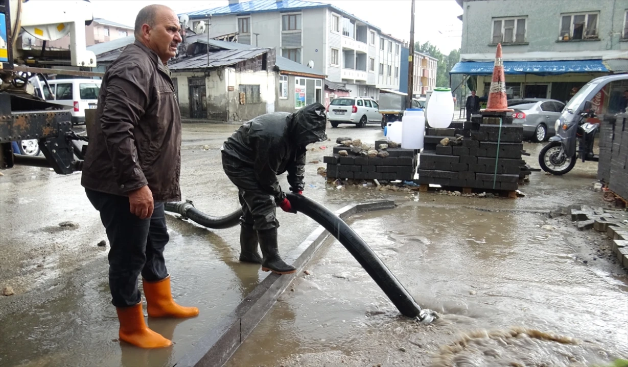 Sarıkamış'ta Dolu ve Sağanak Yaşamı Olumsuz Etkiledi