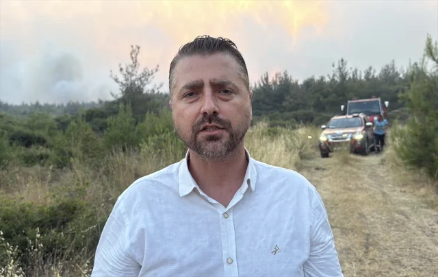 Tekirdağ'da Orman Yangınıyla Mücadele Devam Ediyor