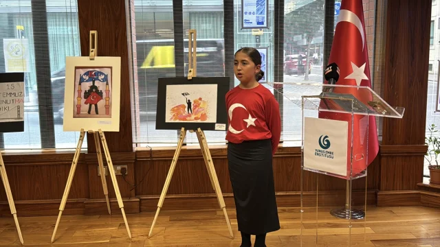İngiltere'deki Türk Öğrenciler 15 Temmuz'u Resimlerle Yorumladı