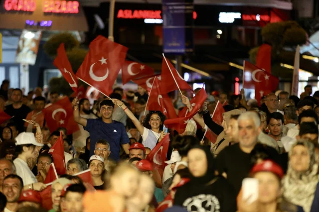 Marmaris'te 15 Temmuz Anma Etkinlikleri Coşkulu Geçti