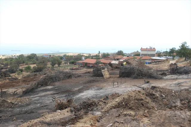 Tekirdağ'daki Orman Yangınında Besicilerin Zorlu Anları