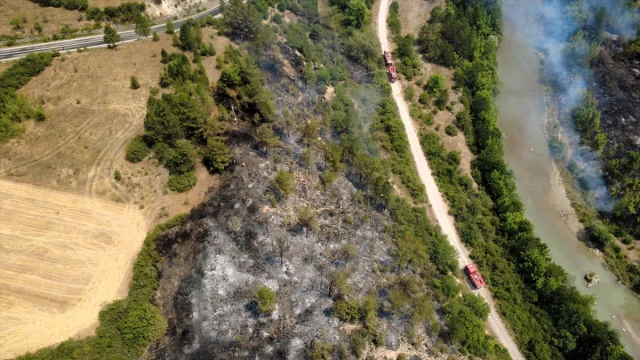 Karabük'te Tarım Alanından Ormana Sıçrayan Yangın Kontrol Altında