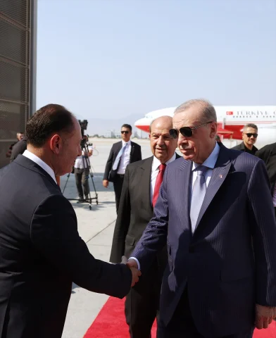 Cumhurbaşkanı Erdoğan'ın KKTC Ziyaretine F-16 Karşılama Uçuşu