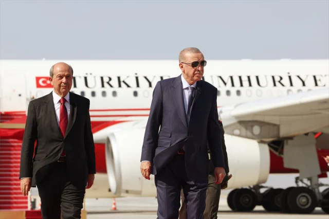 Cumhurbaşkanı Erdoğan'ın KKTC Ziyaretine F-16 Karşılama Uçuşu