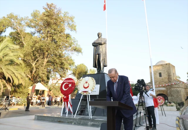 Erdoğan'dan KKTC Ziyaretinde Anlamlı Tören