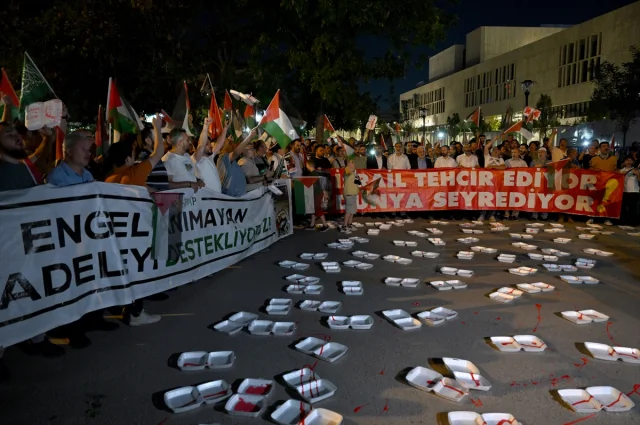 Ankara'da İsrail'in Gazze Politikalarına Karşı Yoğun Protesto